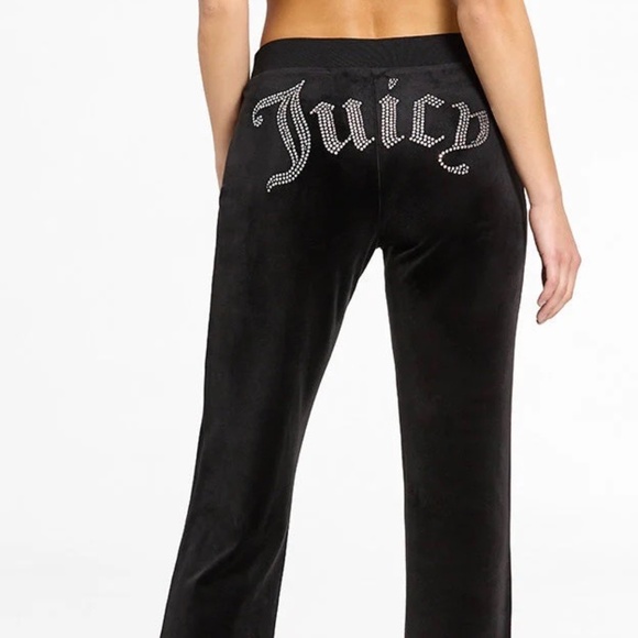 Juicy Couture Pants - Juicy Couture OG Big Bling Velour Track Pants